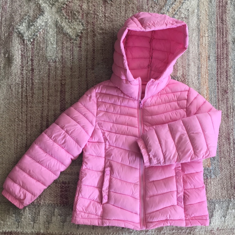 🍄 Zara Girls Pink Puffer Jacket